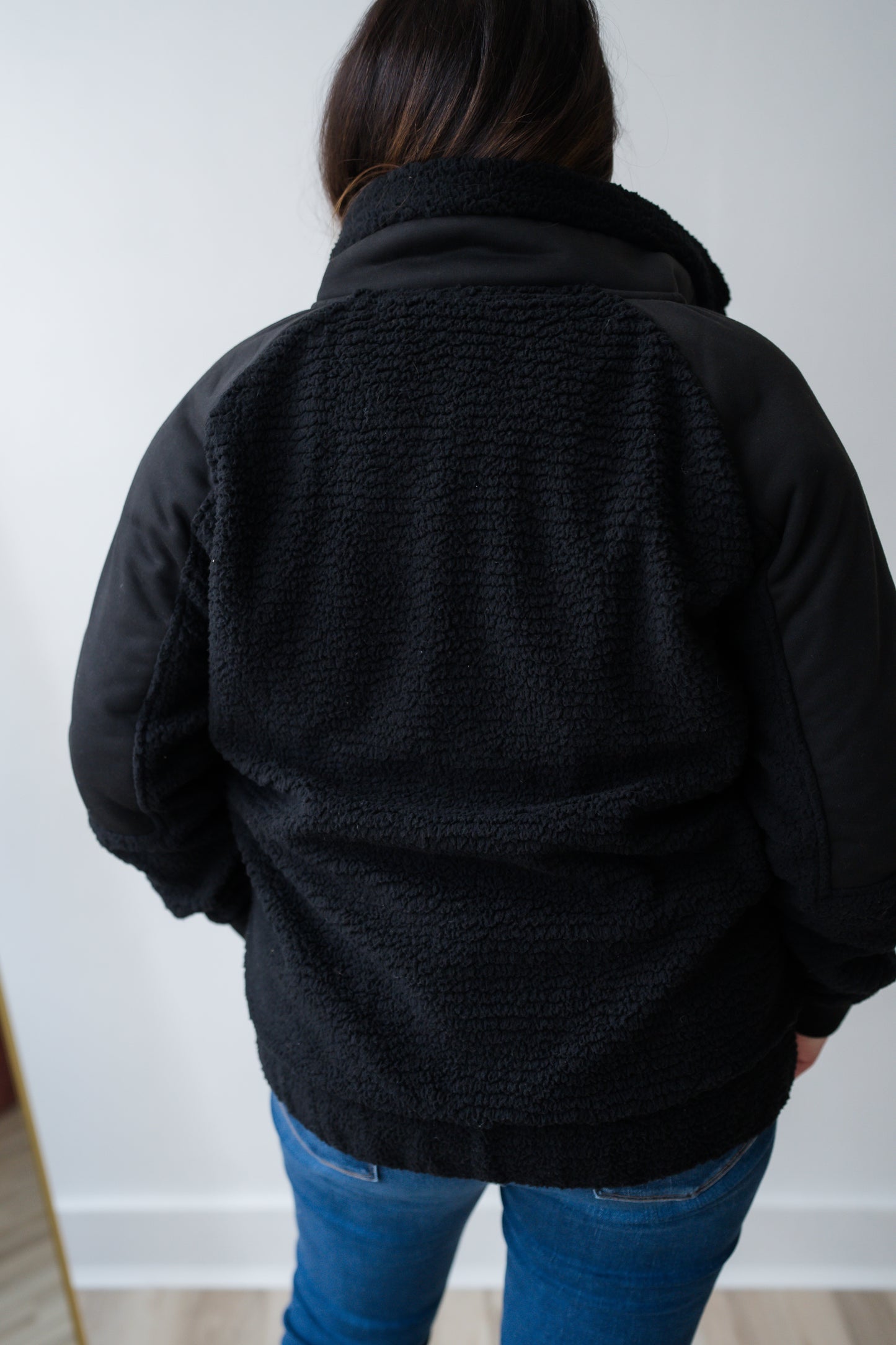 Boyfriend Fit Sherpa Jacket