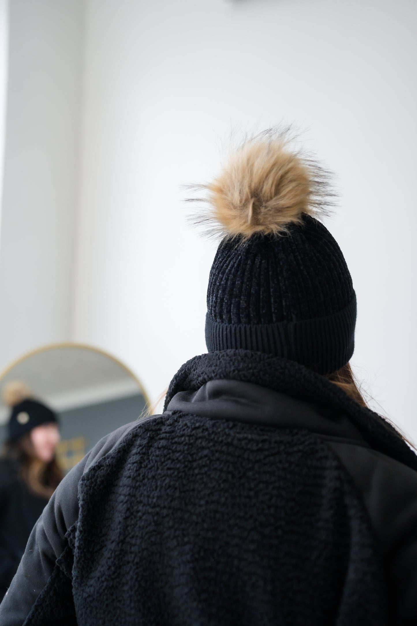 Chenille Beanie with Pom Pom