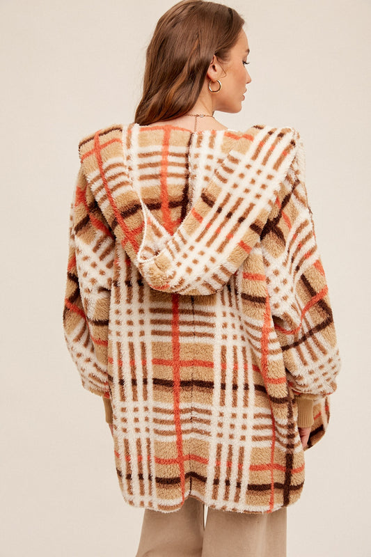 FAUX FUR OVERSIZED HOODIE JACKET