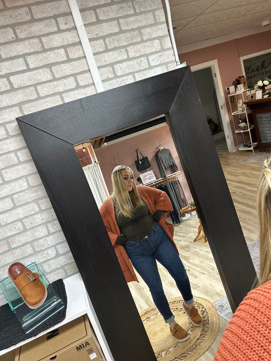 Open Front Rust Cardigan