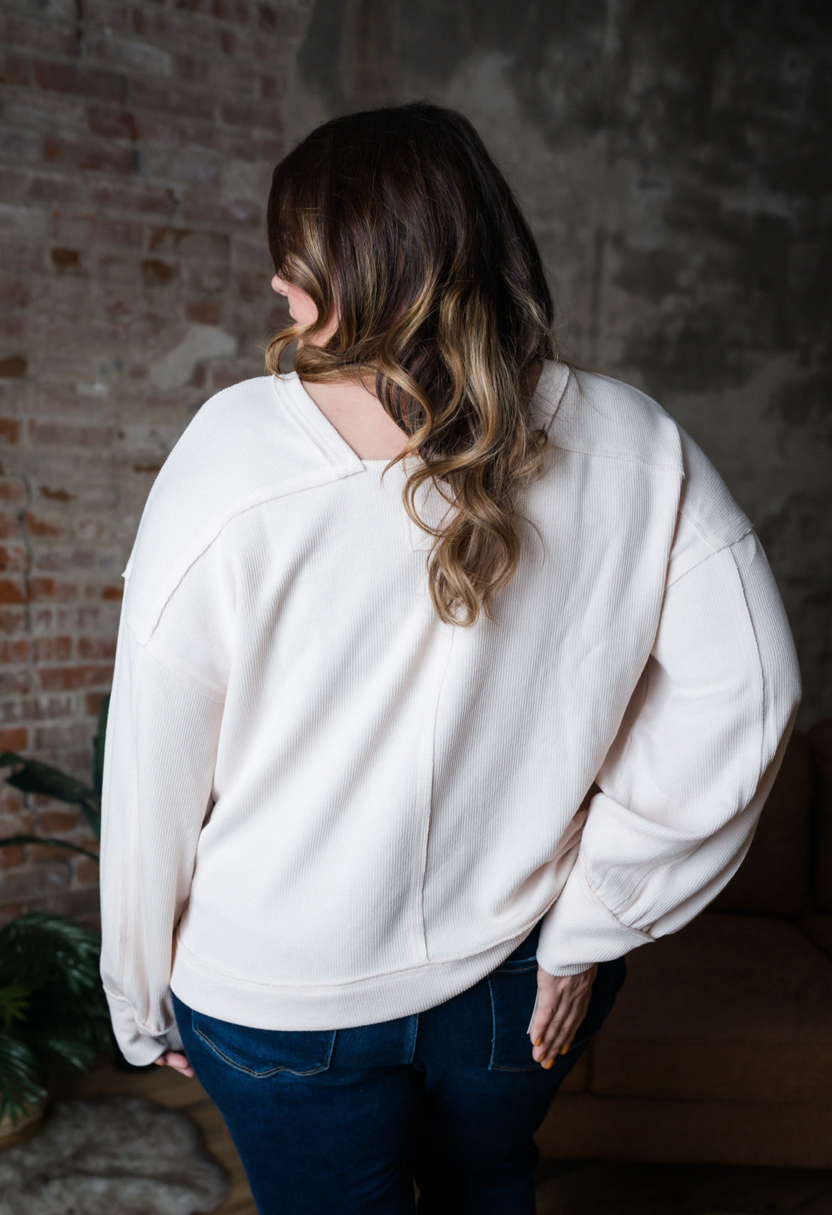 Plus Size Long Sleeve Relaxed Fit Top