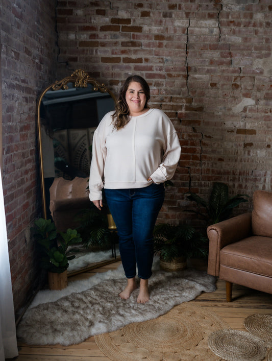 Plus Size Long Sleeve Relaxed Fit Top