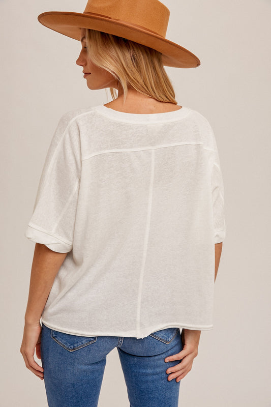 SNOW WASH OVERSIZED BOXY TEE
