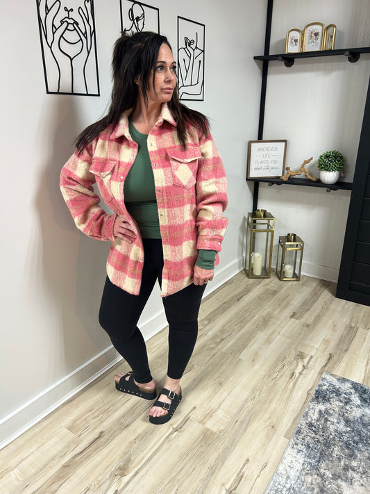 BRUSHED FLANNEL JACKET