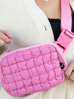 Quilted Puffer Belt Fanny Bag - Authentic C.C.