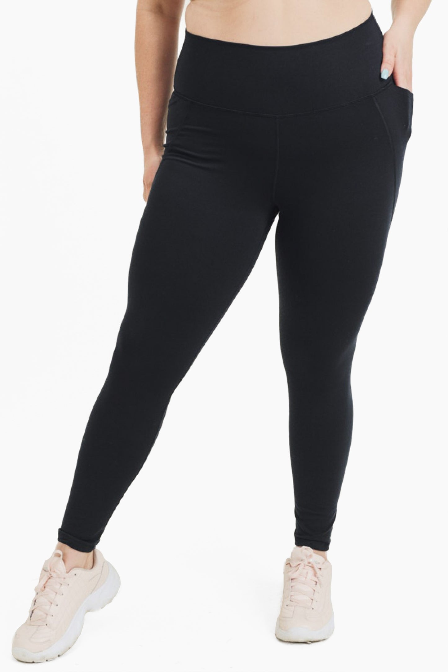 CURVY Tapered Band High Waist Leggings
