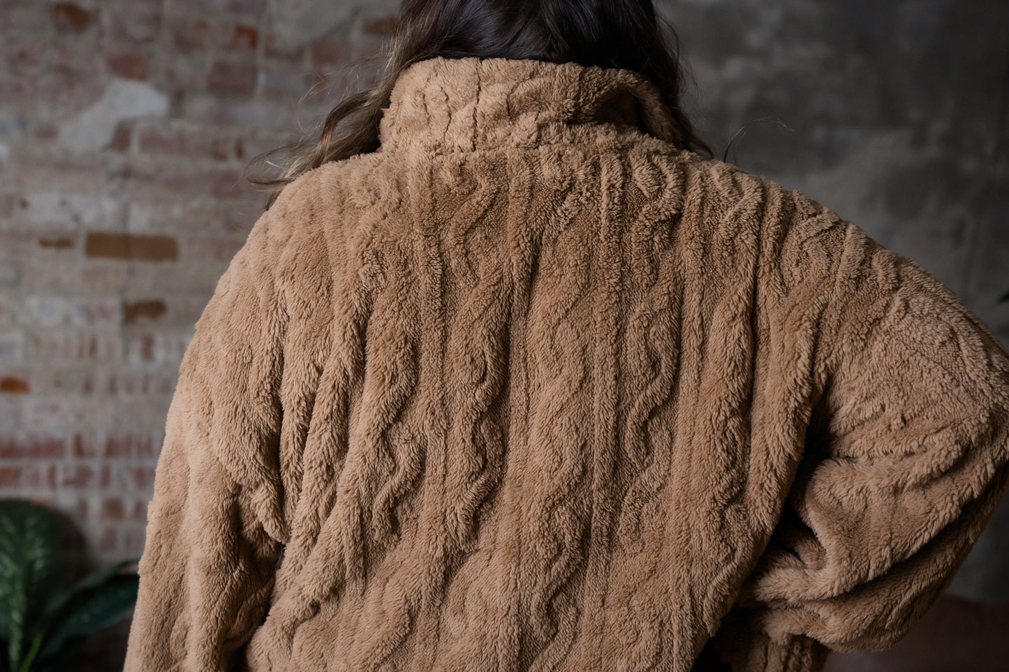 Plus Size Faux Fur Jacket