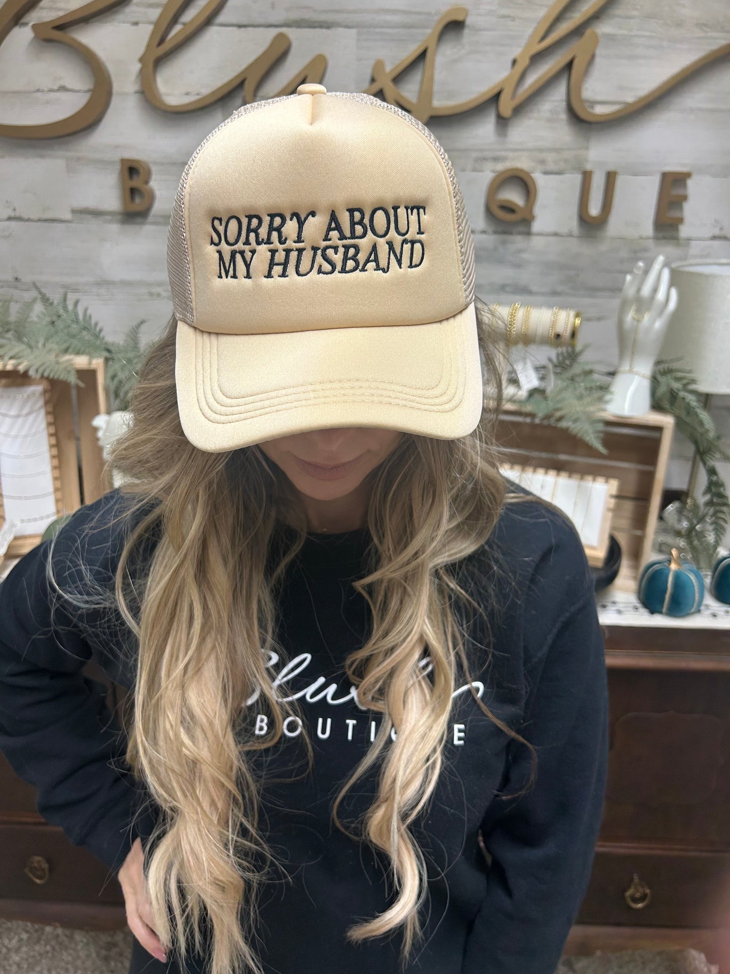 Sorry About My Husband Trucker Hat