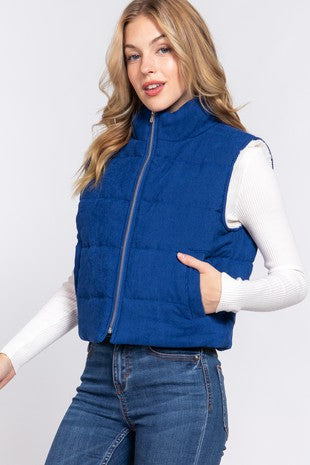 Corduroy Puffer Vest