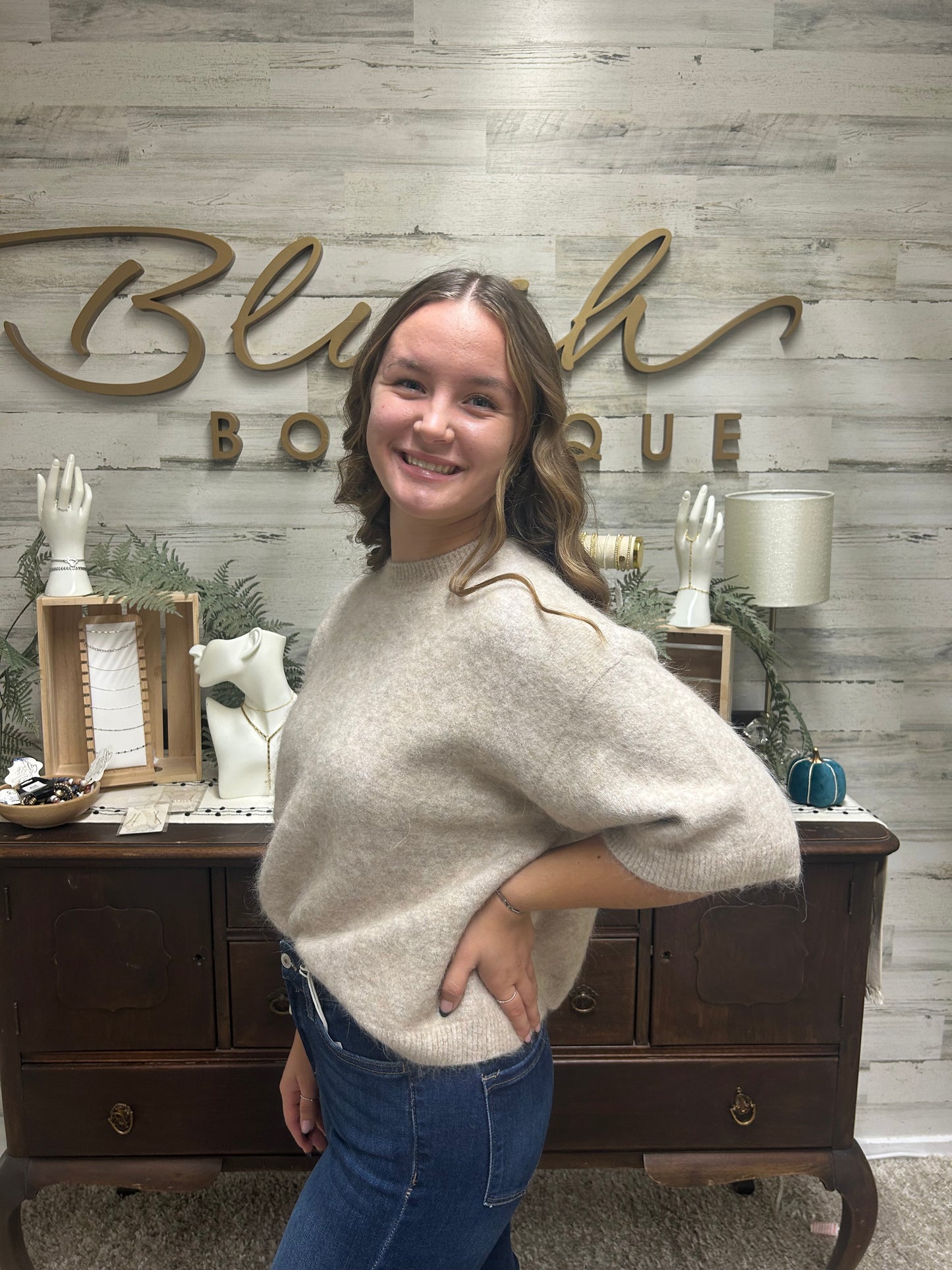 Pistola “Evelyn” Short Sleeve Sweater