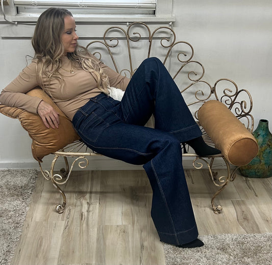 7 Diamonds - High Rise Wide Leg Denim - Long Length