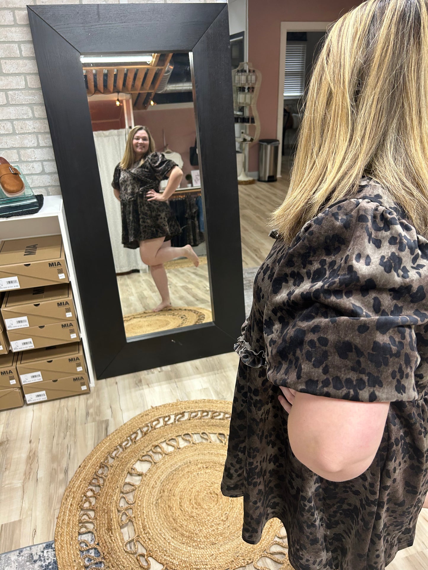 Velvet Leopard Dress