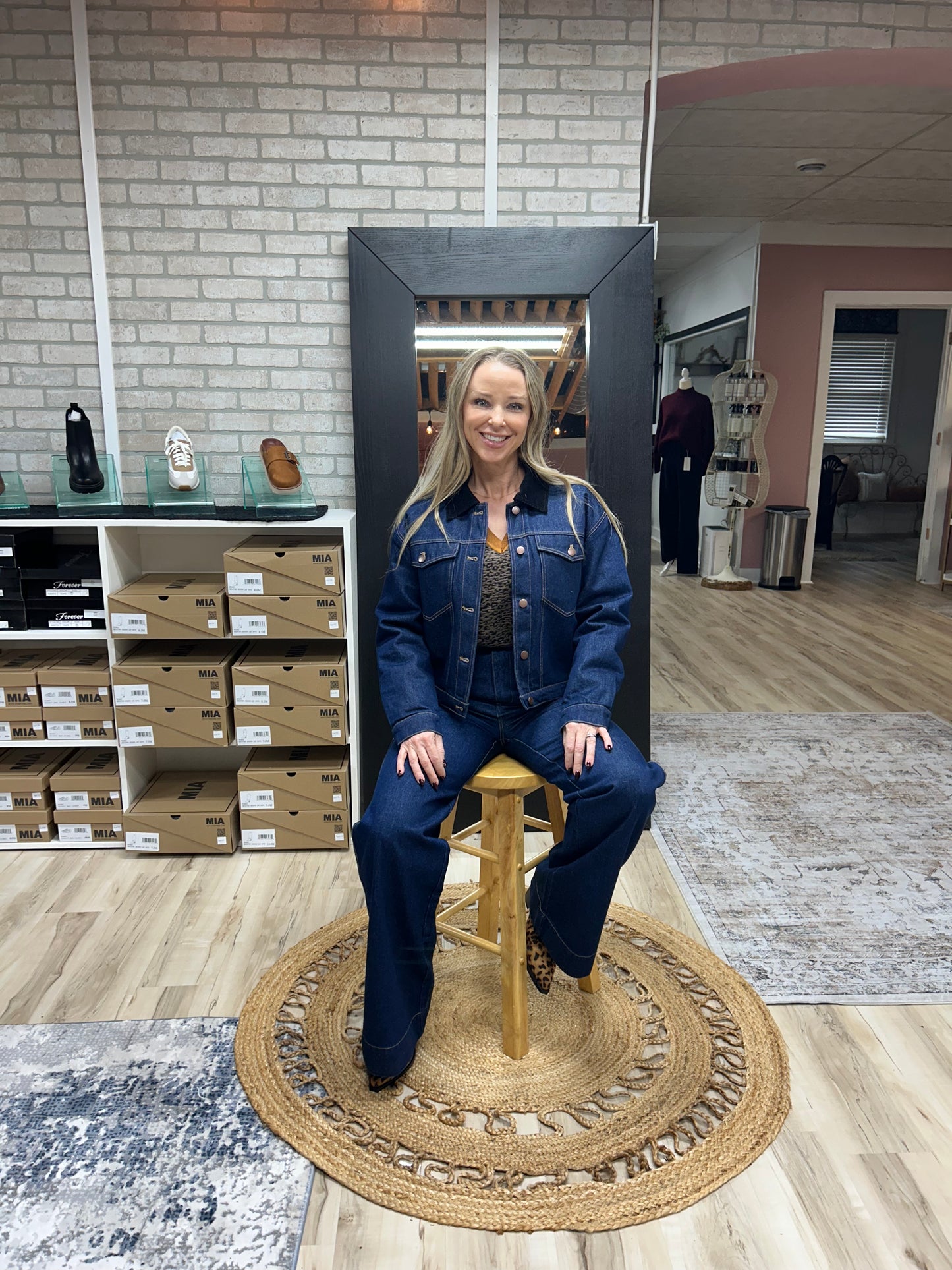 7 Diamonds - Classic Blue Denim Jacket - Corduroy Collar Detail