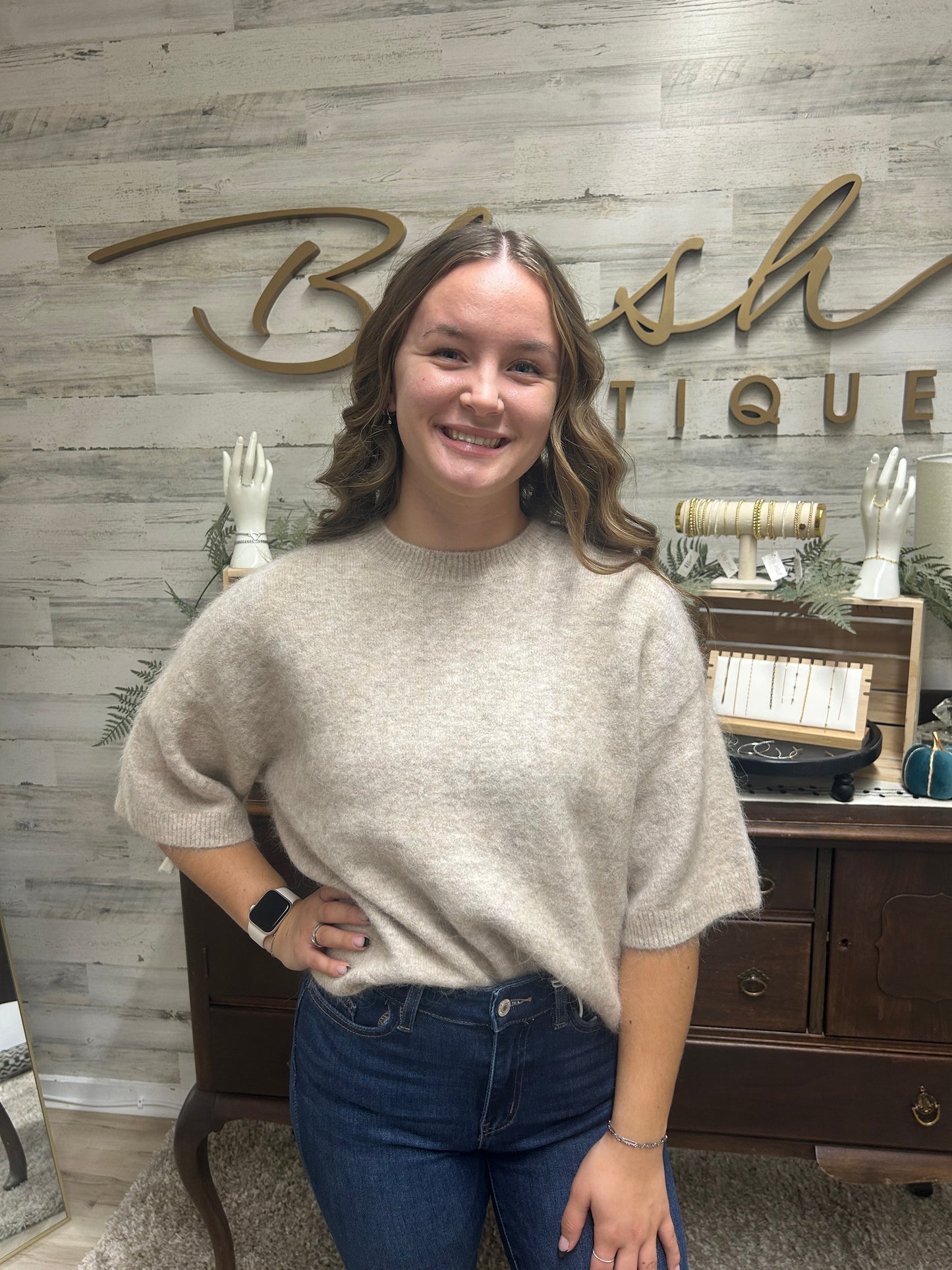 Pistola “Evelyn” Short Sleeve Sweater